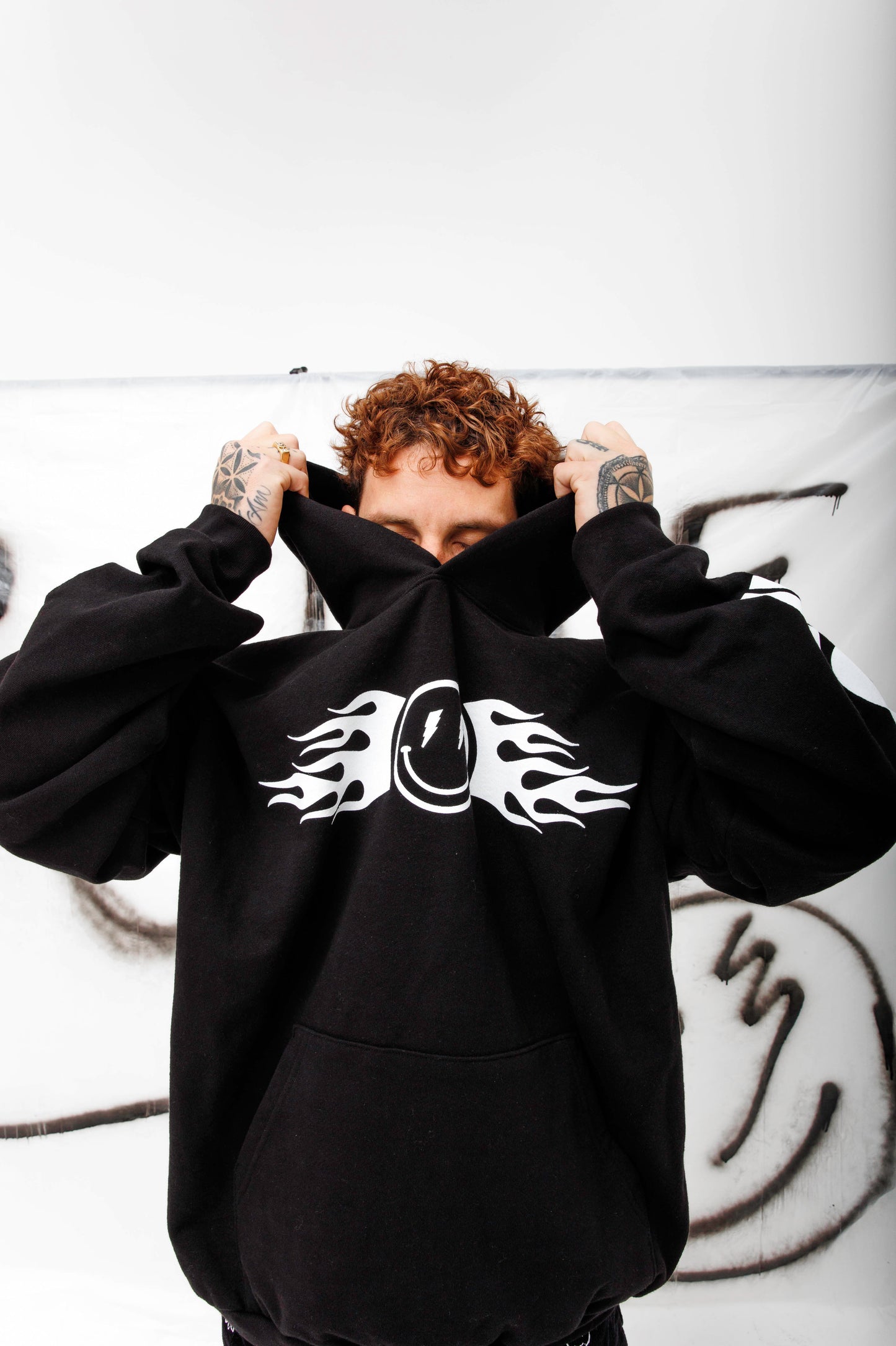 flaming hoodie