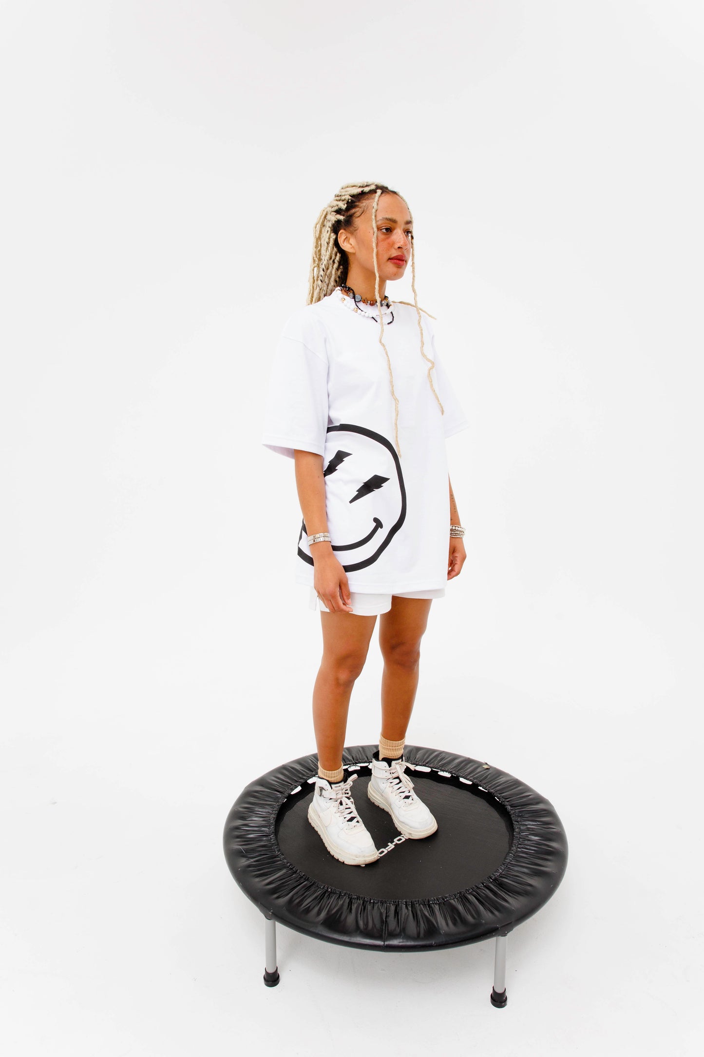off-set smiley tee