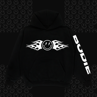flaming hoodie
