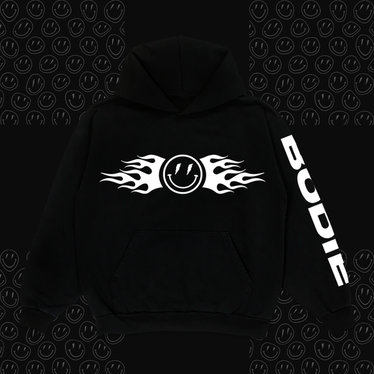 flaming hoodie