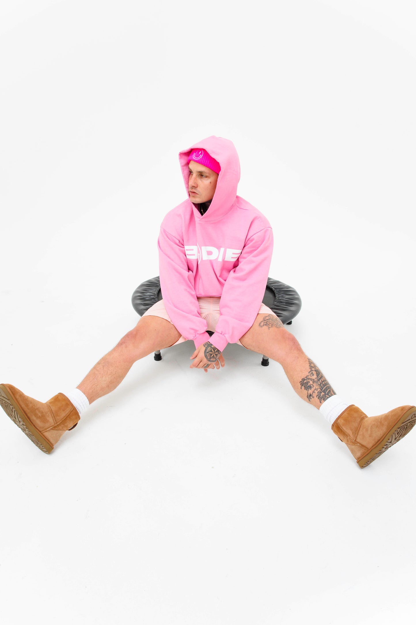 pink hoodie