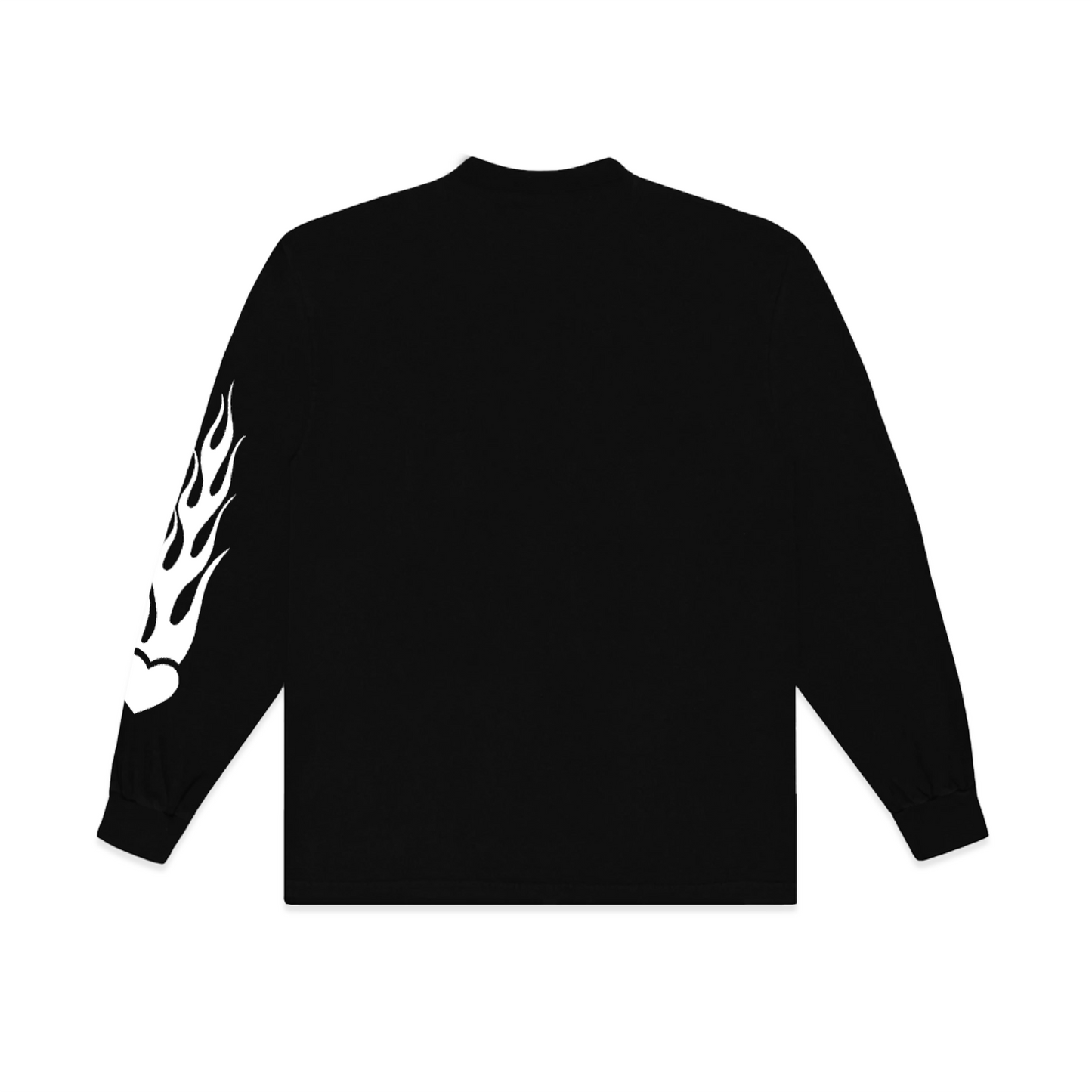 flaming long sleeve - black