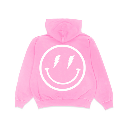 pink hoodie