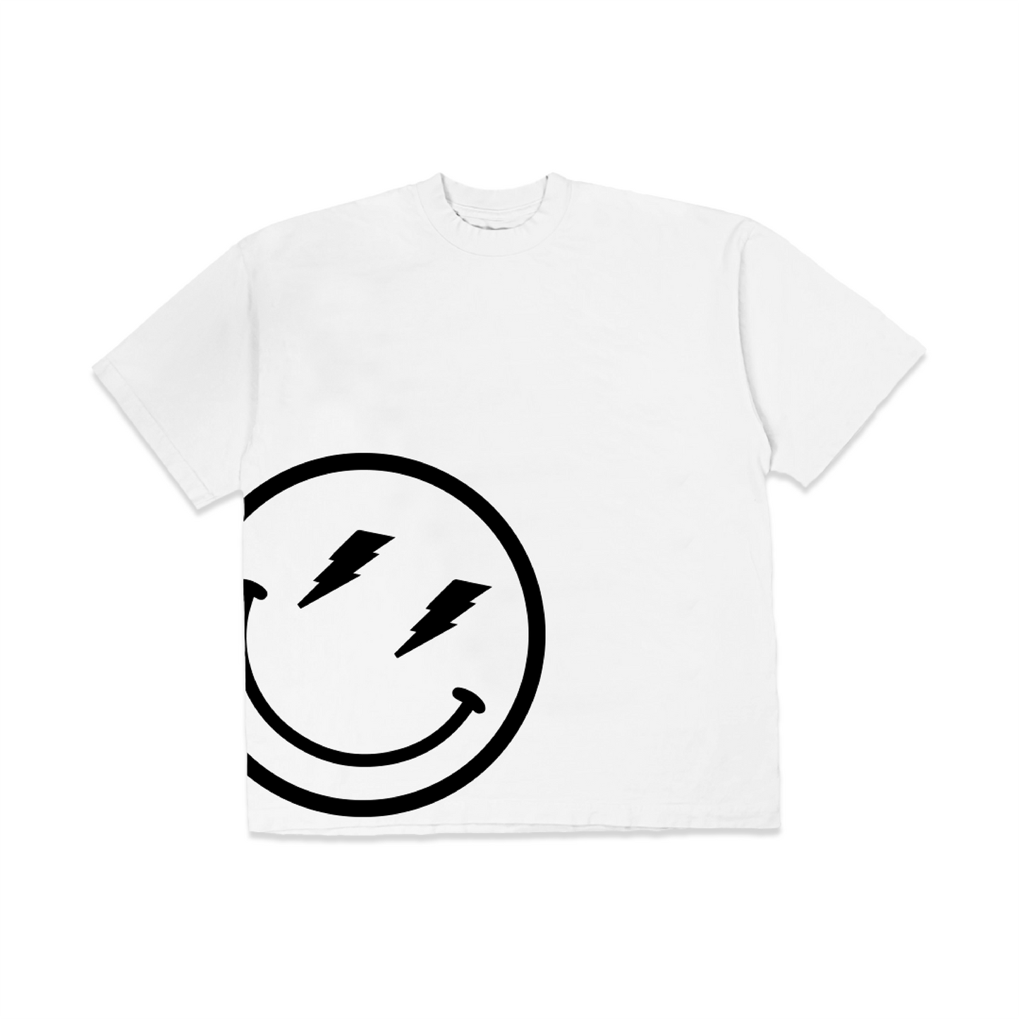 off-set smiley tee